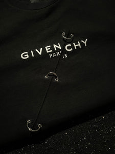Givenchy cloth pin spilt sweater
