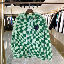 Load image into Gallery viewer, Monogram Green checkered zip cup
