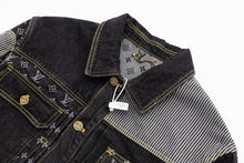 Load image into Gallery viewer, Monogram pick patch denim jacket
