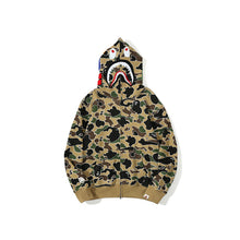 Load image into Gallery viewer, Bape classic camo full zip hoodie
