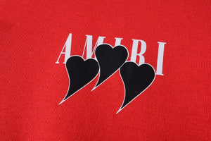 Amiri red heart hoodie