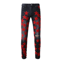 Load image into Gallery viewer, Red star all over denim
