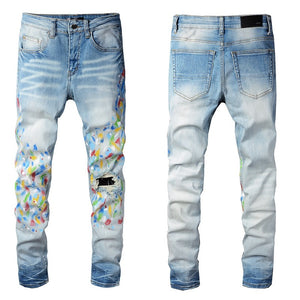 Amiri splatter jeans multicolor