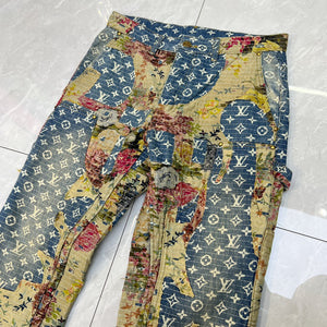 Monogram classic print floral remix denim