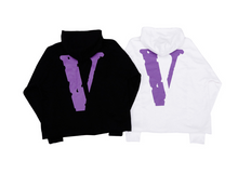 Load image into Gallery viewer, Vlone Purple accent hoodie
