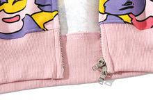 Load image into Gallery viewer, Bape pink and purple full zip hoodie
