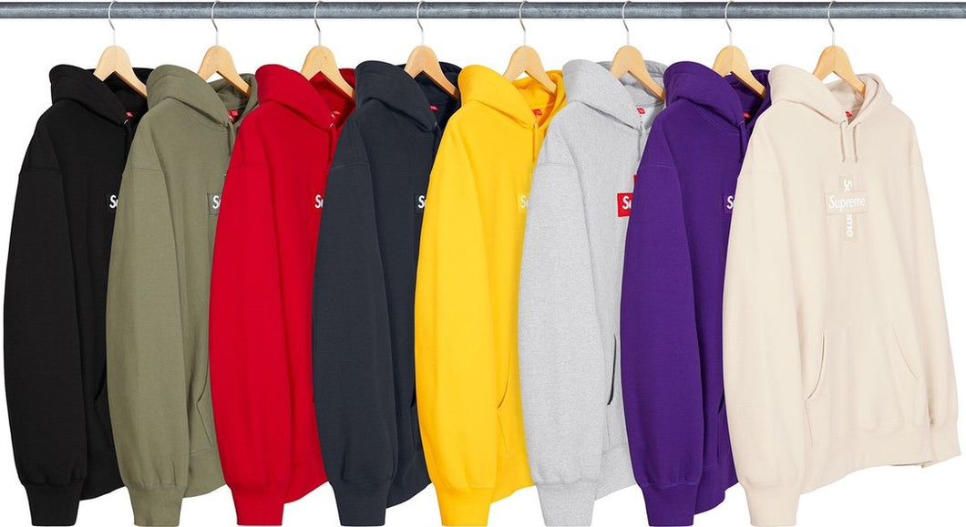 Preme cross box logo hoodie