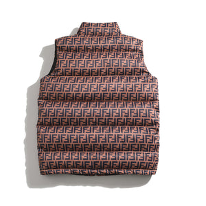 FF bubble vest brown