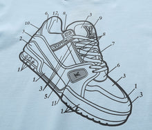 Load image into Gallery viewer, Monogram baby blue sneaker shirt
