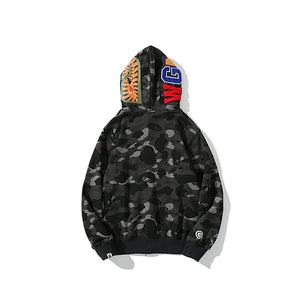 Bape double hoodie full zip