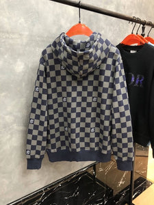 Brown damier jumbo hoodie