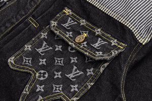 Monogram pick patch denim jacket