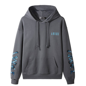 Amiri gray blue bones hoodie