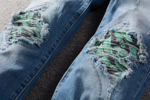 Patek denim underlay green