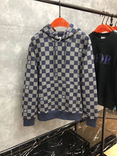 Load image into Gallery viewer, Brown damier jumbo hoodie
