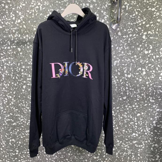 Dior flower logo hoodie