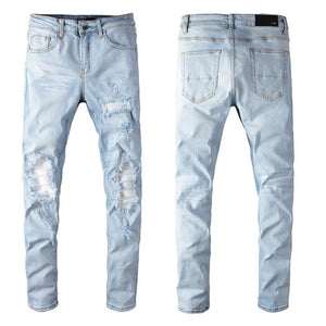 Cashmere patch denim lightblue