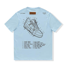 Load image into Gallery viewer, Monogram baby blue sneaker shirt
