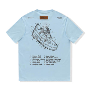 Monogram baby blue sneaker shirt