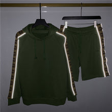 Load image into Gallery viewer, GG olive strip hoodie
