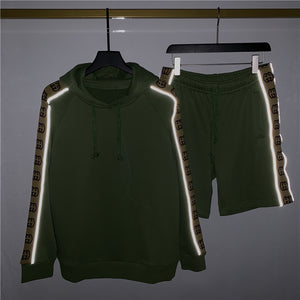 GG olive strip hoodie