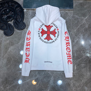 Chrome big red zip up hoodie