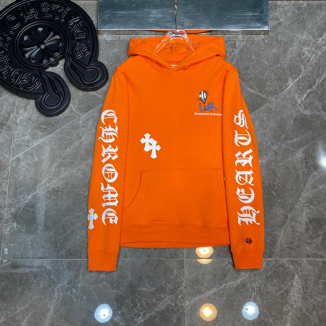 Chrome orange pullover hoodie