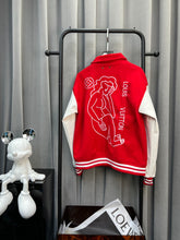 Load image into Gallery viewer, Monogram red and white varsity
