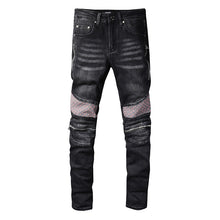 Load image into Gallery viewer, Amiri black red 2.0 zipper denim
