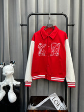 Load image into Gallery viewer, Monogram red and white varsity
