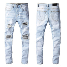 Load image into Gallery viewer, Gray patek underlay denim
