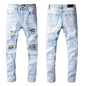 Gray patek underlay denim