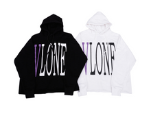 Load image into Gallery viewer, Vlone Purple accent hoodie
