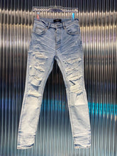 Load image into Gallery viewer, White studded denim
