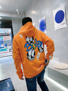 Chrome orange pullover hoodie