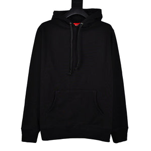 Supreme black big logo spine hoodie