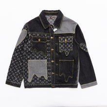 Load image into Gallery viewer, Monogram pick patch denim jacket
