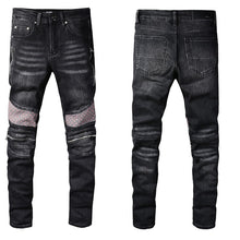 Load image into Gallery viewer, Amiri black red 2.0 zipper denim
