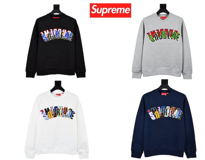 Supreme triple logo crewneck