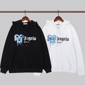 Palm blue heart logo hoodie