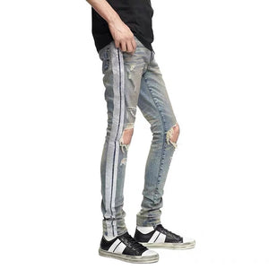 Sliver stripe denim