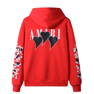 Amiri red heart hoodie