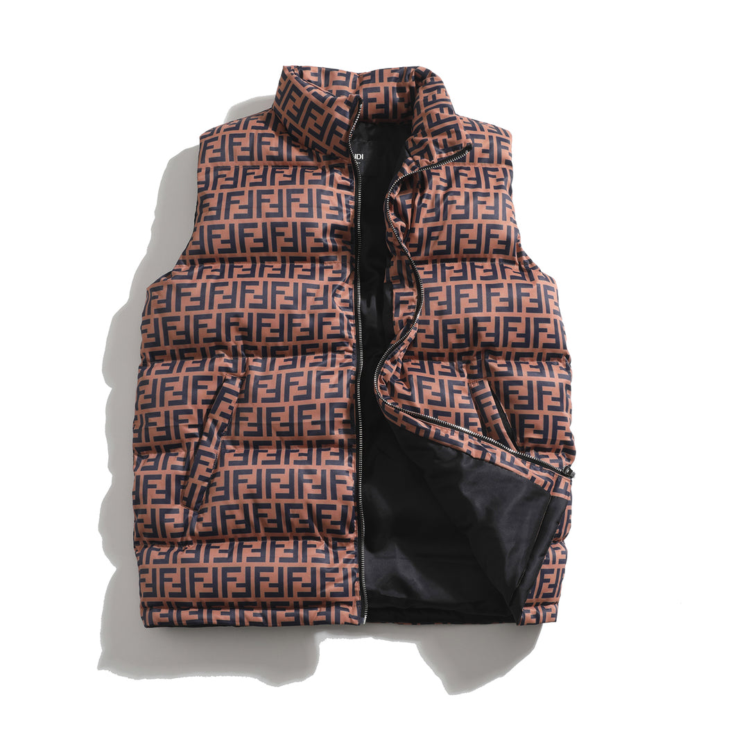 FF bubble vest brown