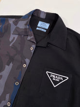 Load image into Gallery viewer, Prada spilt black camo shirt

