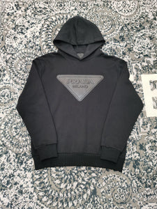 Prad Jumbo tri logo hoodie black