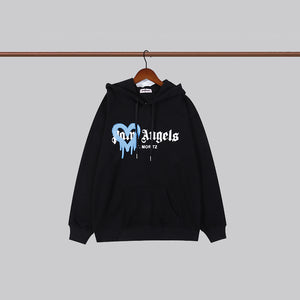 Palm blue heart logo hoodie