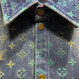 Rainbow Monogram denim jersey shirt