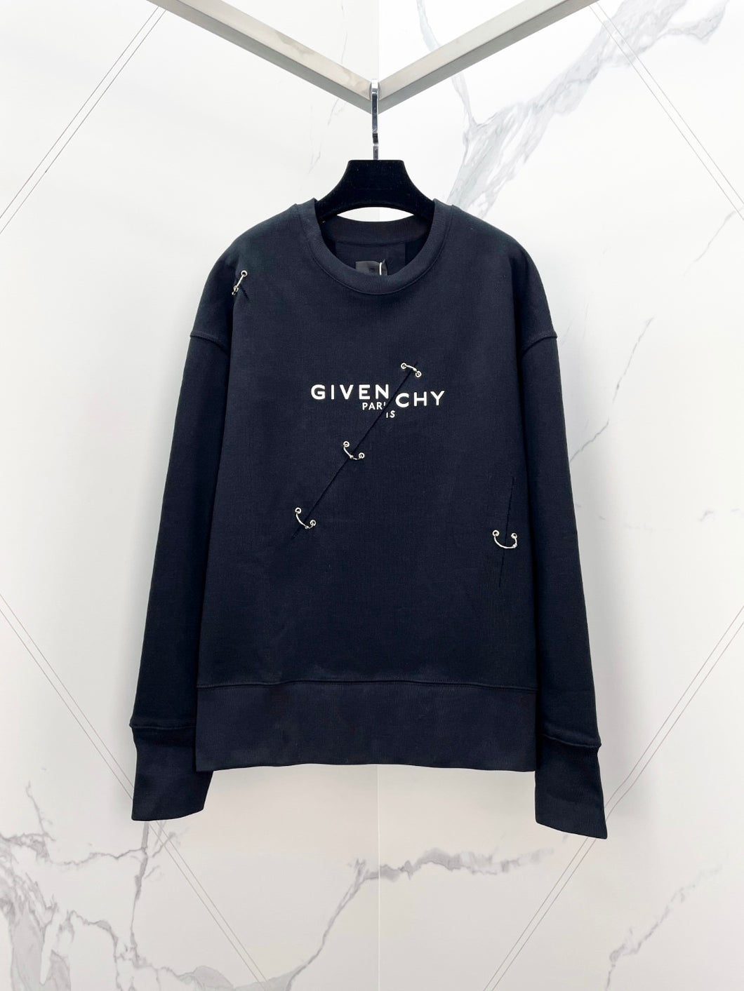 Givenchy cloth pin spilt sweater