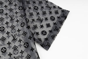 Monogram mesh black shirt