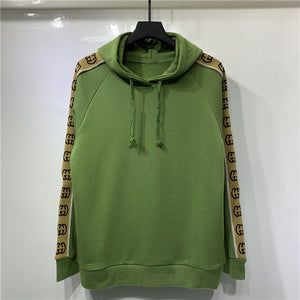 GG olive strip hoodie